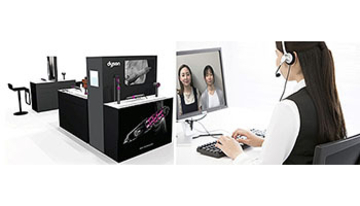 遠隔接客を全国主要量販店で、ダイソン ヘアケア製品の販売サポート