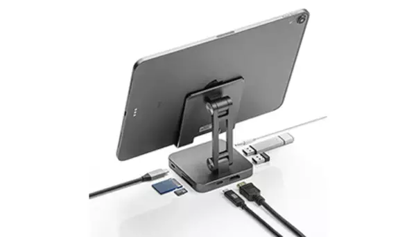 スマホ・タブレットをPC化！　スタンド兼用のType-Cドッキングハブ