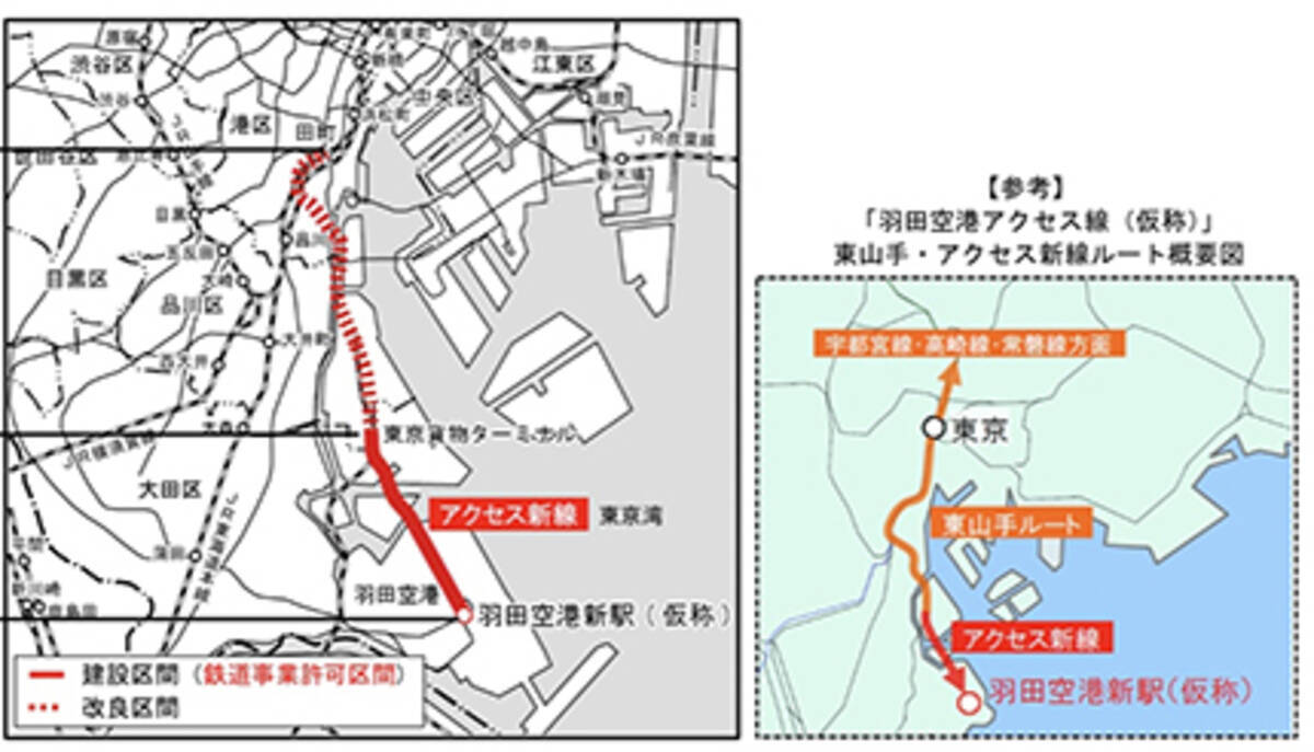 羽田空港アクセス線 仮称 29年度開業に向けて鉄道事業許可 21年1月22日 エキサイトニュース