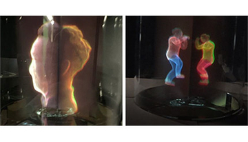 裸眼で立体映像を見る、リコーが現実空間に全方位映像を映し出せる投影装置を開発