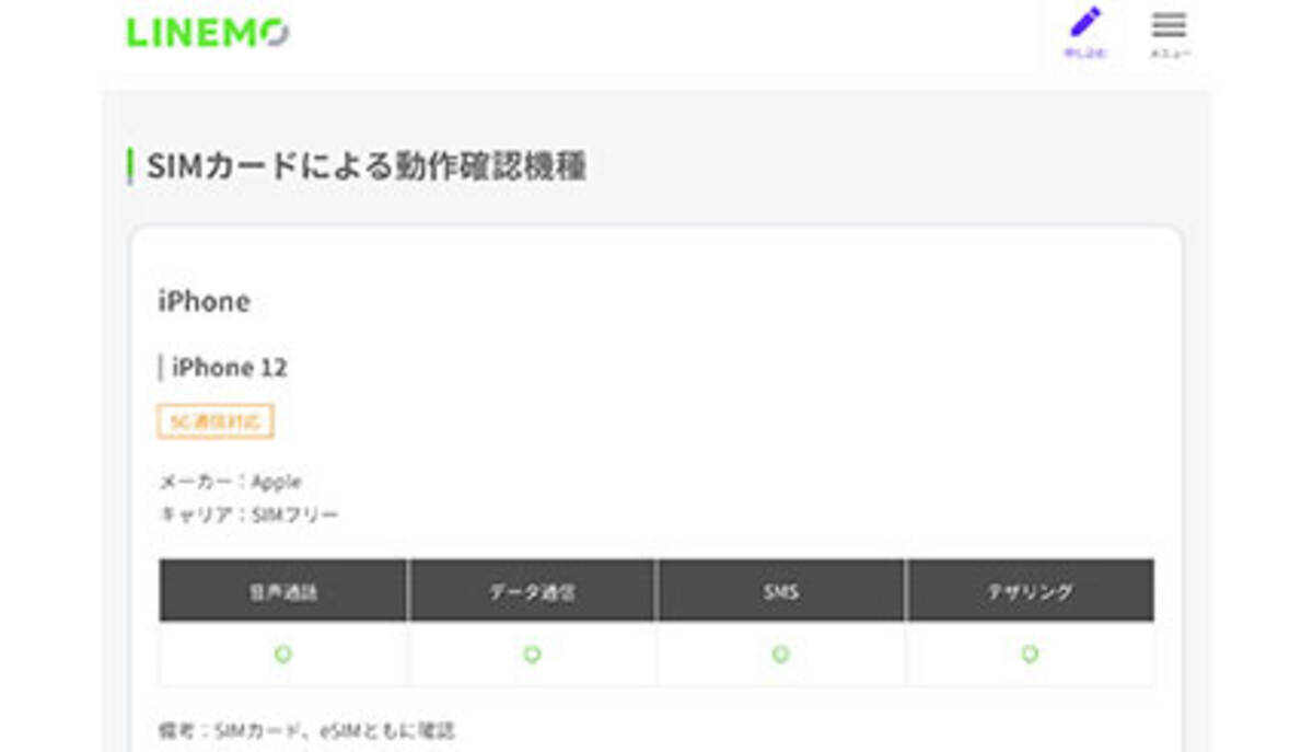 Linemoの動作確認端末はvolte対応のiphone 6s以降 ほかにも注意事項あり 21年3月23日 エキサイトニュース 2 2