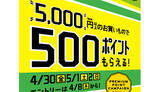 「JRE POINT、本日から3日間 500ポイント還元のキャンペーン」の画像1