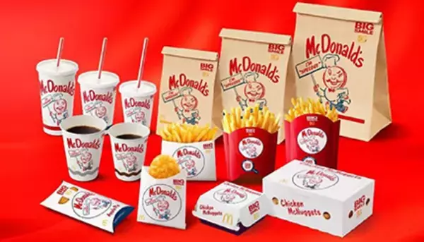 マクドナルド、日本50周年記念で創成期デザインの特別パッケージ