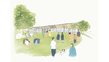 東武動物公園駅徒歩1分の「無印良品」　9月16日オープン　芝生のオープン広場と一体化　スーパー隣接