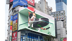 新宿東口の飛び出す猫とルンバが初共演、「＃ネコにルンバを」が公開開始