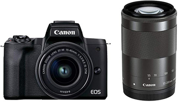 今売れてるミラーレス一眼TOP10、キヤノン「EOS Kiss M2 ダブルズームキット ブラック」が首位　2022/6/1