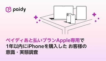 「ペイディあと払いプランApple専用」を利用したiPhone購入者　9割以上が「次回も使いたい」