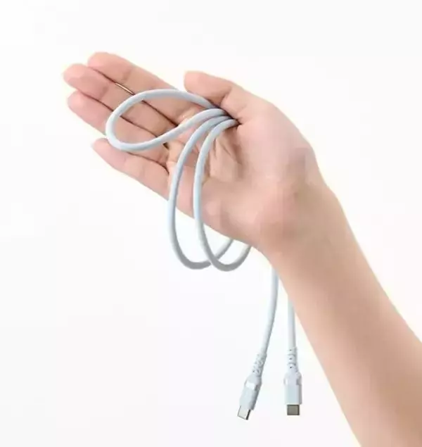 絡まりにくく最大240W充電対応、エレコムがシリコン素材のUSB Type-Cケーブル発売
