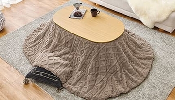 ナチュラルデザインで冬をもっと心地よく、楕円形こたつ「アウロラ」