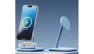 iPhoneとAirPodsを同時急速充電、コンパクトで高級感あるデザインの2 in 1ワイヤレス充電スタンド