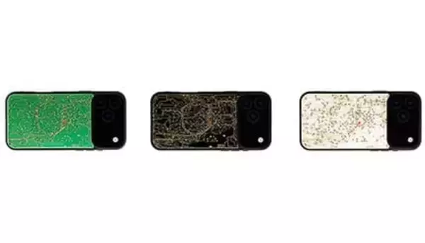 iPhone 17用ケース、電池なしでLEDが光る「東京回路線図」「関西回路線図」「北斎画 神奈川沖浪裏」を描写