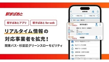 駅すぱあとがリアルタイム遅延情報に対応　関東バス・杉並区でも利用可能に
