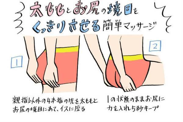 お尻と太ももの境目くっきり プリッと上向き美尻を手に入れる簡単マッサージ 17年2月7日 エキサイトニュース