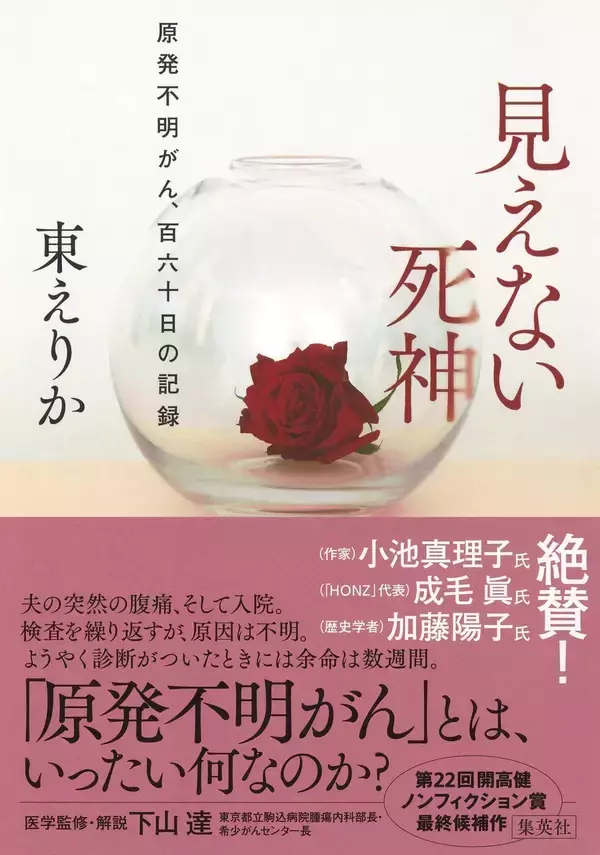 「壮絶な夫のがん闘病記！東えりか氏「見えない死神 原発不明がん、百六十日の記録」出版」の画像