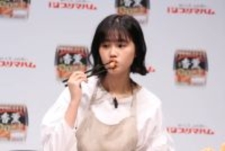 原菜乃華「小さいころから食べている、大好き」激推ポークの炒め料理に挑戦