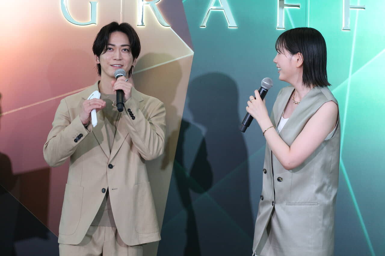 亀梨和也＆本田翼、キラキラダイヤで登場！亀梨のまだ光っていない部分は「SNS投稿」