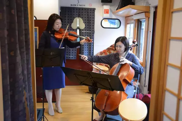 「しなの鉄道の観光列車「ろくもん」北信濃雪見酒プラン試乗会」の画像