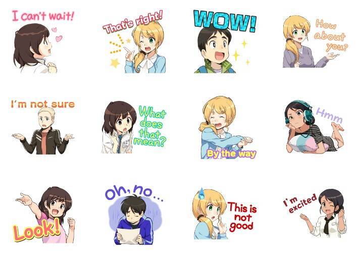 可愛すぎるエレン先生 ついにlineスタンプに 音声つきで動く New Horizon アニメスタンプ が登場 17年1月12日 エキサイトニュース