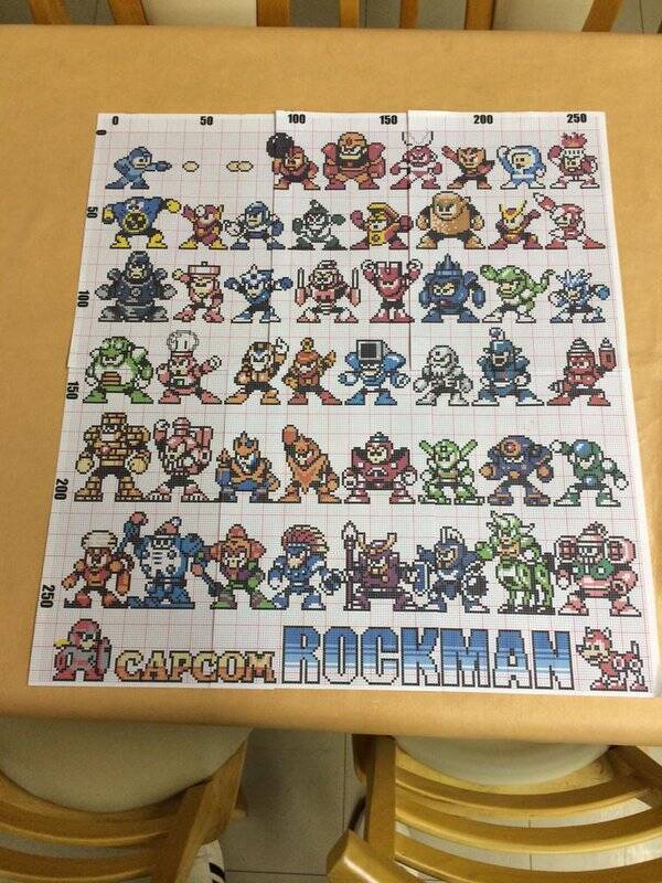 網戸をキャンバスにしたドット絵アート 網戸ット に反響 100均アイテムで ロックマン や Ff3 のドット絵再現 17年3月17日 エキサイトニュース