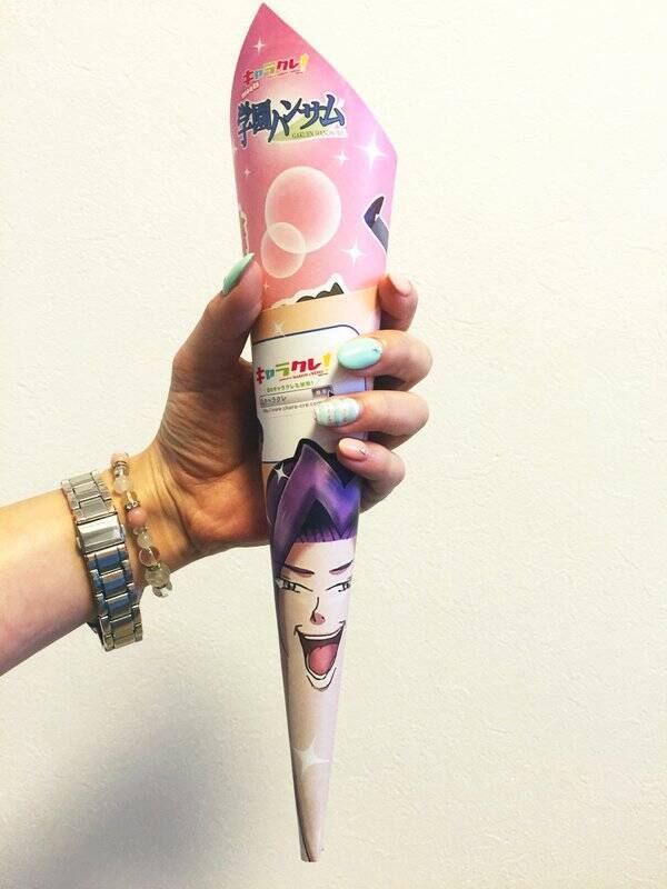 アゴが尖る巻紙付き 学園ハンサムのキャラがクレープになる キャラクレ Meets学園ハンサム が開催 16年3月23日 エキサイトニュース