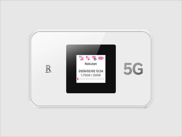 WiMAX+5Gより安価な「Rakuten WiFi Pocket 5G」楽天モバイルが発売、どこでもデータ定額＆プラチナバンド対応で月額3278円に