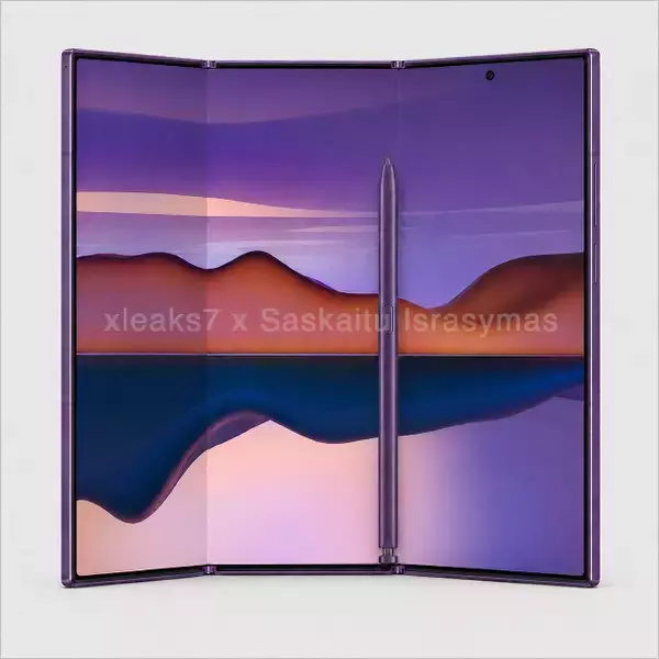 「3つ折りスマホ「Galaxy Z TriFold 2」Sペン内蔵か、大画面をキャンバスとして有効活用できるように」の画像