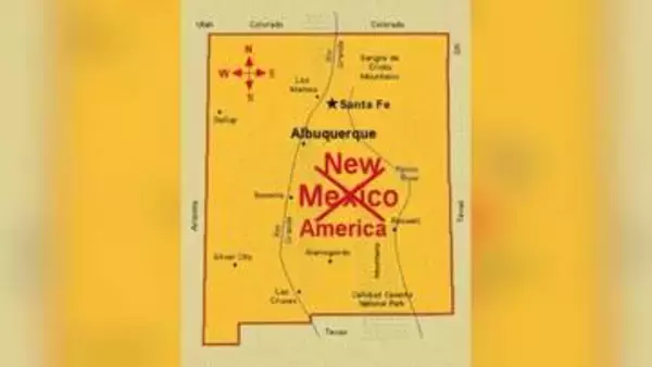 トランプ氏、ニューメキシコ州を「ニューアメリカ州」と改名した地図を公開