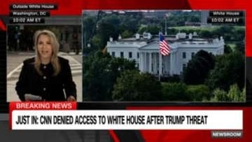 CNNなど3社、記者証没収されホワイトハウスに入れず　トランプ氏の取材禁止発表翌日