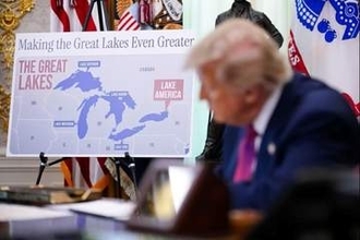トランプ氏、オンタリオ湖を「アメリカ湖」に改称する大統領令に署名