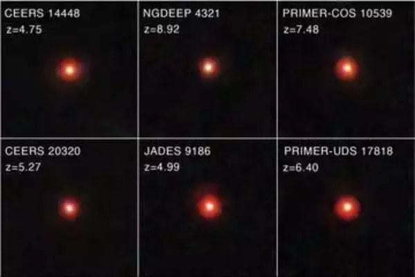 「ウェッブ望遠鏡がとらえた謎の「小さな赤い点」、正体は天文学者にも分からず」の画像