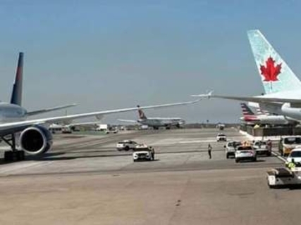 旅客機2機の主翼と尾翼が接触、航空当局が調査　米LA国際空港