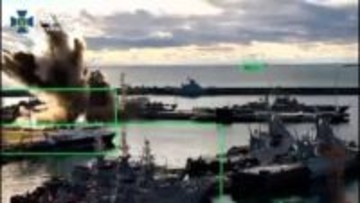 ウクライナ、水中ドローンでロシアの潜水艦を攻撃　黒海の港湾