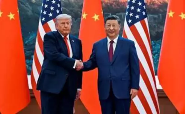 米中首脳会談、トランプ氏と習氏は楽観的な雰囲気