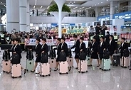 北朝鮮女子サッカーチームが韓国入り、選手団の訪韓は約7年ぶり