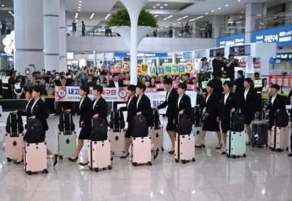 北朝鮮女子サッカーチームが韓国入り、選手団の訪韓は約7年ぶり