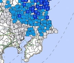 【速報】最大震度３の地震　震源は茨城県沖　Ｍ４．８　千葉県は市川市、船橋市など震度２