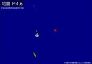 【速報】関東で地震　Ｍ４．６　震源は父島近海