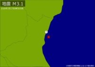 【速報】関東で地震　Ｍ3.1　震源は茨城県沖　地震が及んだ地域人口16万人
