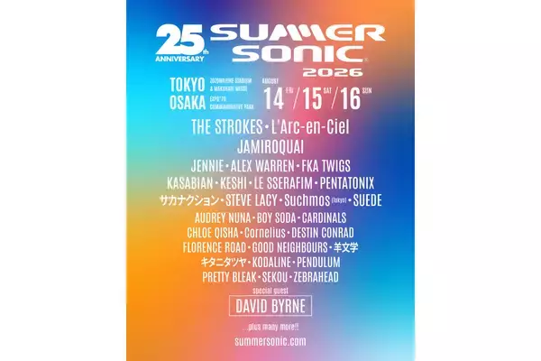 『サマソニ』第1弾発表。ヘッドライナーはTHE STROKESとラルク、JAMIROQUAIらも出演