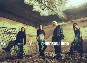 櫻坂46藤吉夏鈴、中嶋優月、的野美青、村山美羽がモデル。Ground Y×チェンソーマンコラボ商品