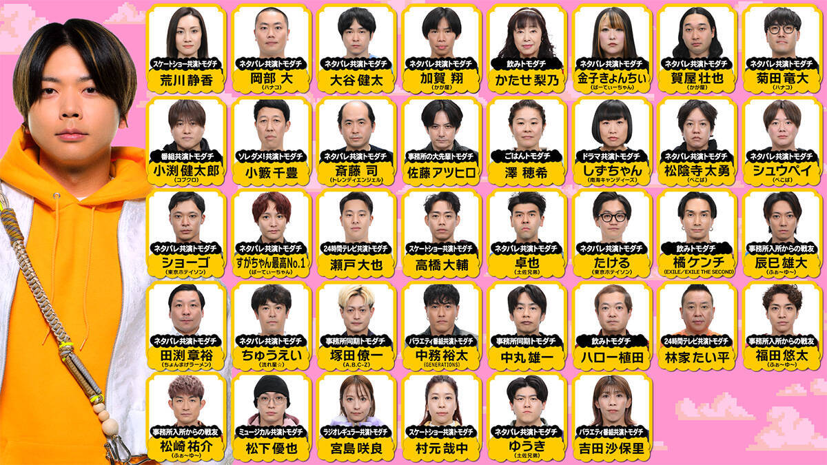 賞金1億円『トモダチ100人よべるかな？』トモダチ参加者に吉澤閑也、猪狩蒼弥、＝LOVEら142名