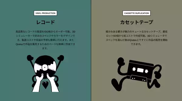 「アナログレコード製造販売プラットフォーム「Qrates」日本版サービスがローンチ」の画像