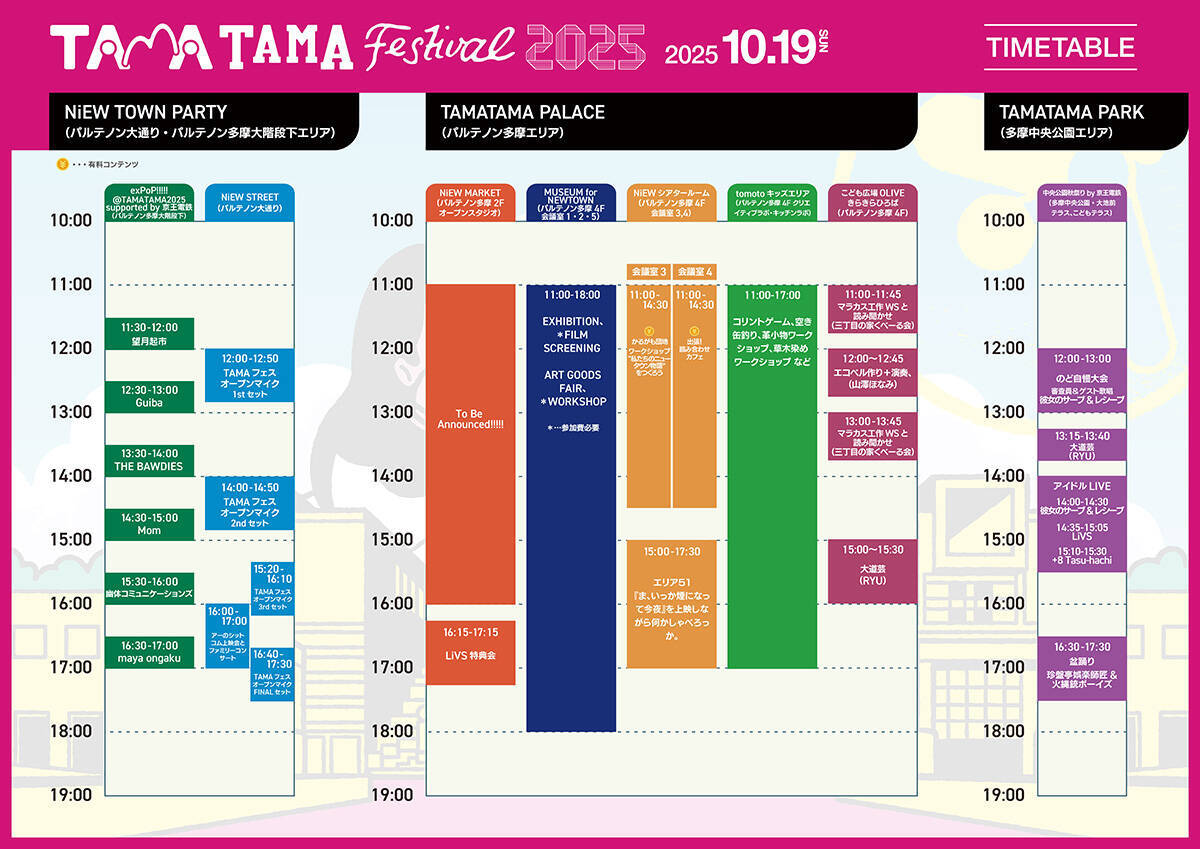 来週末開催『TAMATAMA FESTIVAL 2025』タイムテーブル＆マップ公開。注目コンテンツも