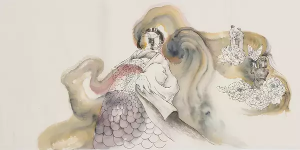 「束芋が吉田修一の小説『国宝』のために制作した挿絵全500点を展示。『束芋画　国宝』開催」の画像