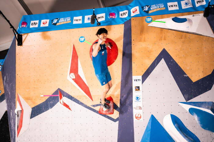緒方良行が今季初優勝！ 藤井快、野中生萌も表彰台【ボルダリングW杯2022第4戦 ソルトレイクシティ大会】