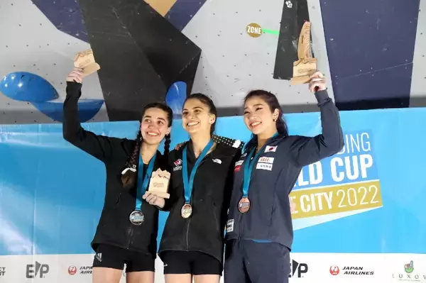 「緒方、川又、野中がメダル獲得　日本男女3人が表彰台【ボルダリングW杯2022第3戦 ソルトレイクシティ大会】」の画像