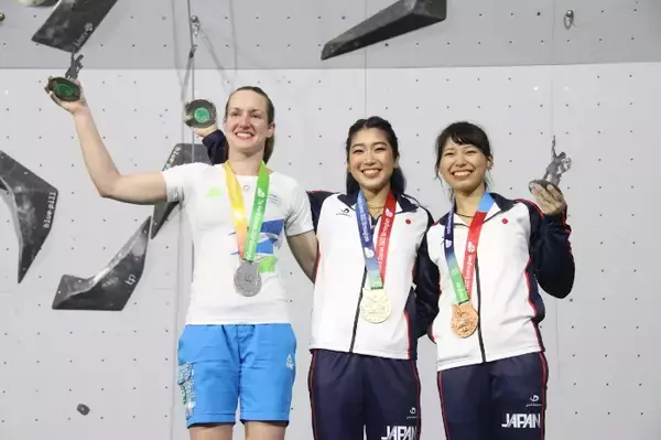 「野中生萌がボルダリングで金！ 日本男女4人全員が表彰台【ワールドゲームズ2022】」の画像