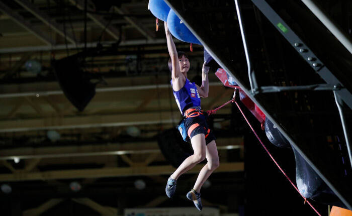 野中生萌「これ以上面白いファイナルはない」。コンバインド女子予選後の選手コメント／IFSCクライミング世界選手権2019八王子