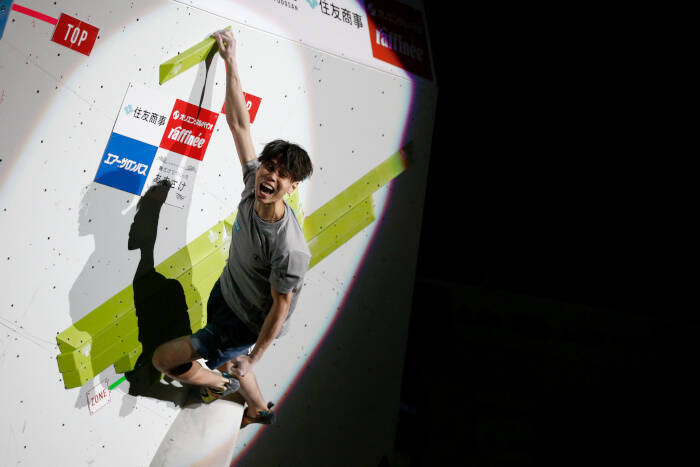 原田海が初優勝。世界に続き国内も制する　ボルダリングジャパンカップ2020【男子決勝】