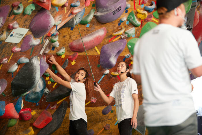 野口啓代、野中生萌が全国のクライマーとオンラインで交流。様々なアドバイス送る